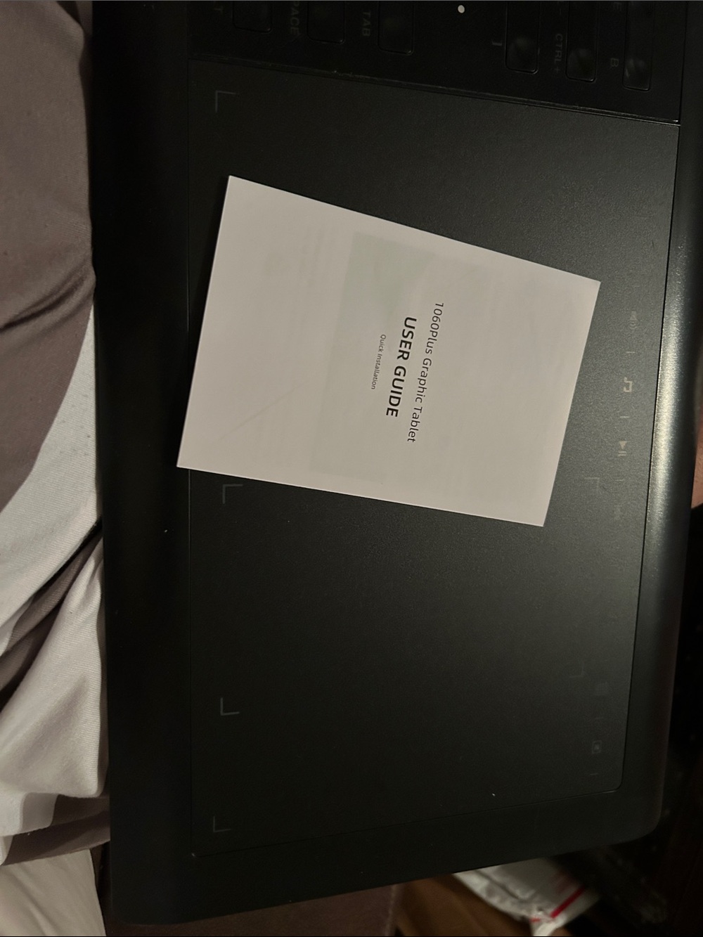 Large Black Graphics Drawing Tablet with Responsive Pen Input